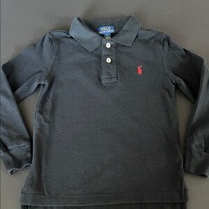 Polo by Ralph Lauren Boys Navy Long Sleeve Polo